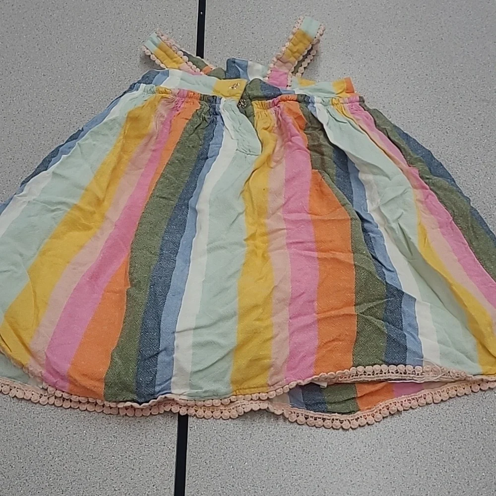 Tahari Multicolored Striped Kids Dress Size 4T